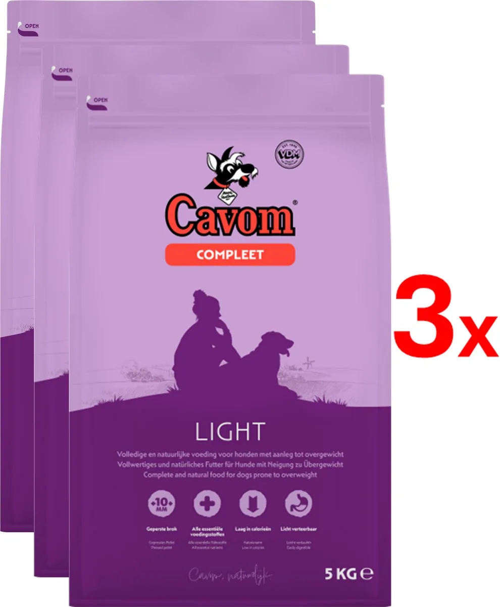 compleet Light - geperste brokken - 3x 5 kg från Cavom – produktbild