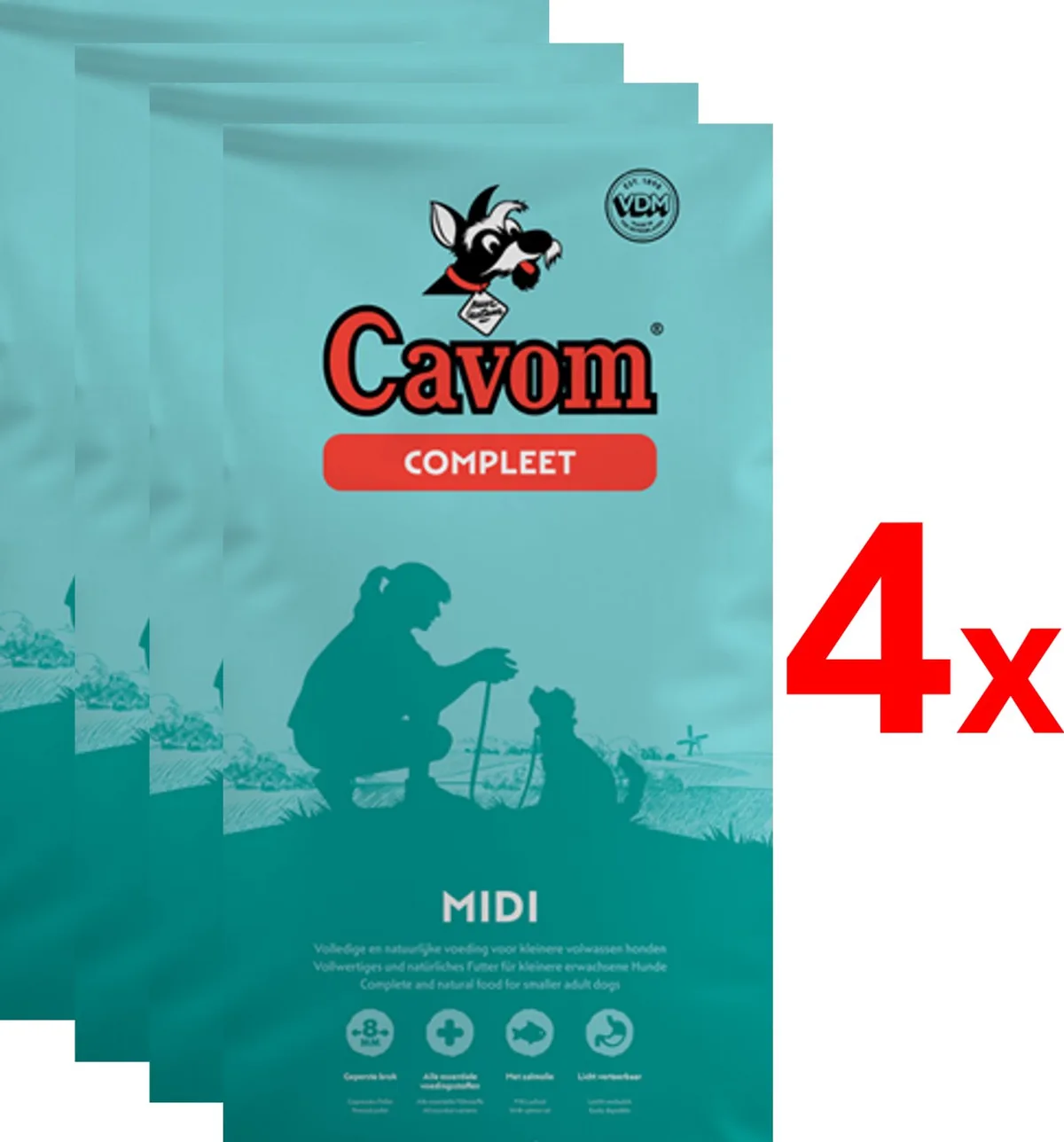 compleet Midi - geperste brokken - 4x 2kg van Cavom – productfoto