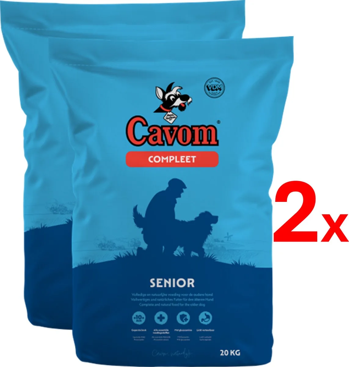compleet Senior - geperste brokken - 2x 20kg van Cavom – productfoto