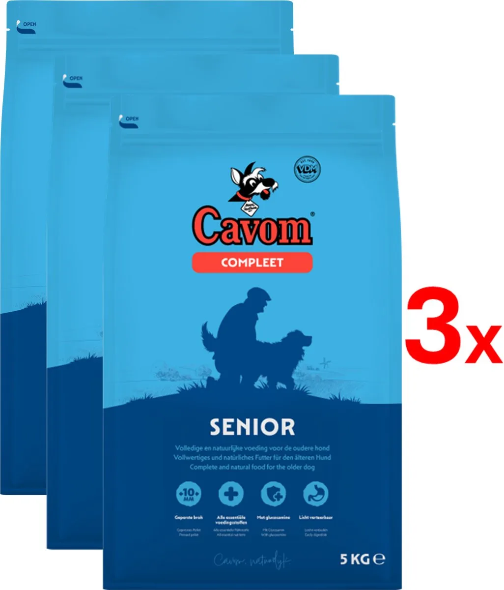 compleet Senior - geperste brokken - 3x 5 kg by Cavom – product photo