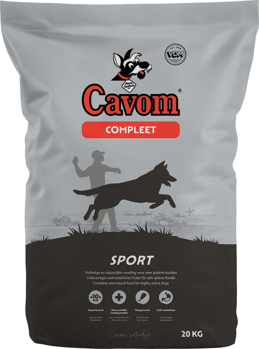 compleet Sport - geperste brokken - 20kg van Cavom – productfoto