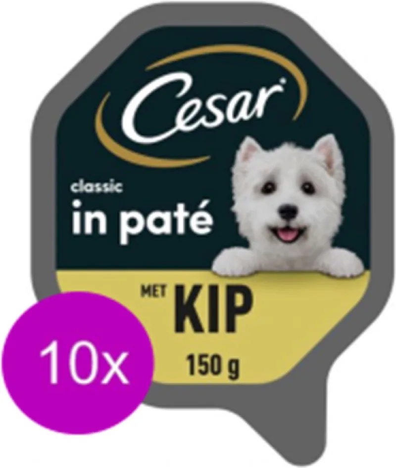 10x Cesar Classic Kuipje Paté Kip - Hondenvoeding - 150g by Cesar – product photo