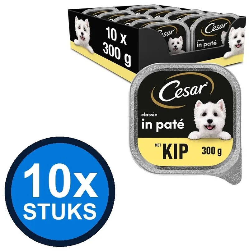10x Cesar - Classic Paté Malse Kip - Hondenvoer Natvoer - 300g von Cesar – Produktfoto