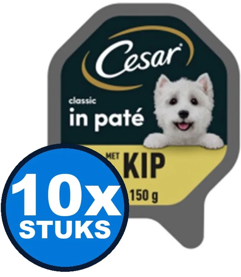 10x Cesar Classic - Pate met Kip - Hondenvoer - 150g de Cesar – photo produit