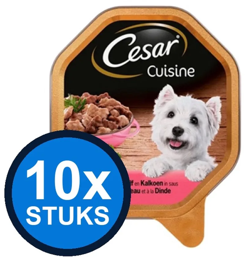 10x Cesar Cuisine - Kalf & Kalkoen - Hondenvoer - 150g by Cesar – product photo