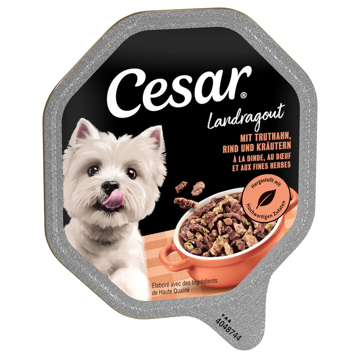14x150g Landragout Kalkoen/Rund/Kruiden Cesar Hondenvoer Multipack de Cesar – photo produit