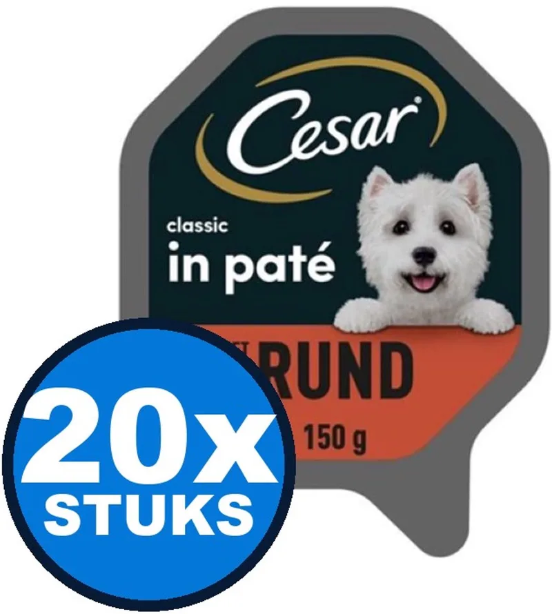 20x Cesar Classic - Pate met Rund - Hondenvoer - 150g von Cesar – Produktfoto
