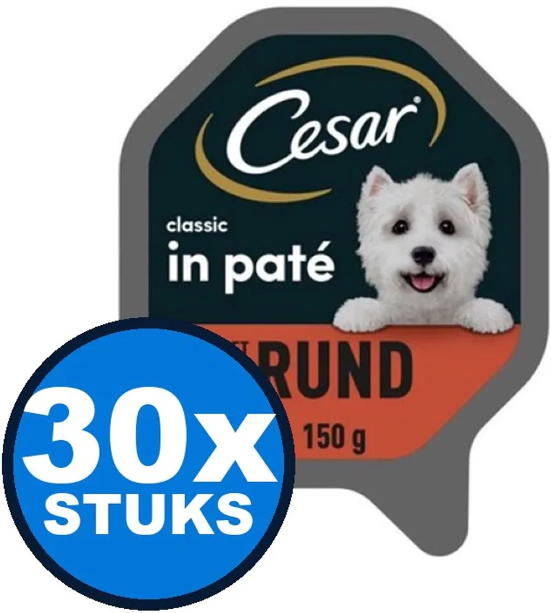 30x Cesar Classic - Pate met Rund - Hondenvoer - 150g by Cesar – product photo