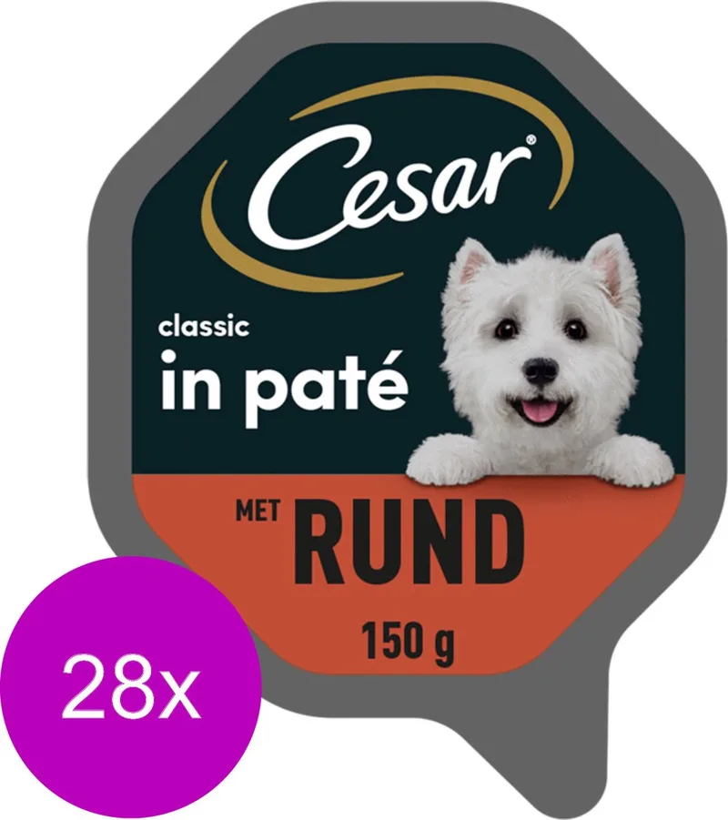 Alu Classic 150 g - Hondenvoer - 28 x Rund by Cesar – product photo