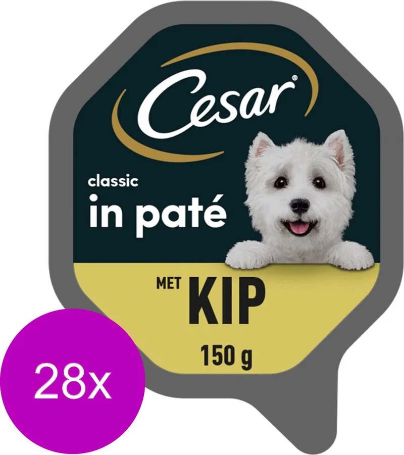 Alu Classic - Kip - Hondenvoer - 28 x 150 g by Cesar – product photo