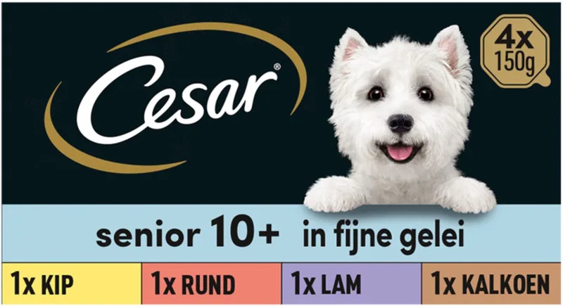 Alu Multipack Senior - Hondenvoer - 4x150 g de Cesar – photo produit