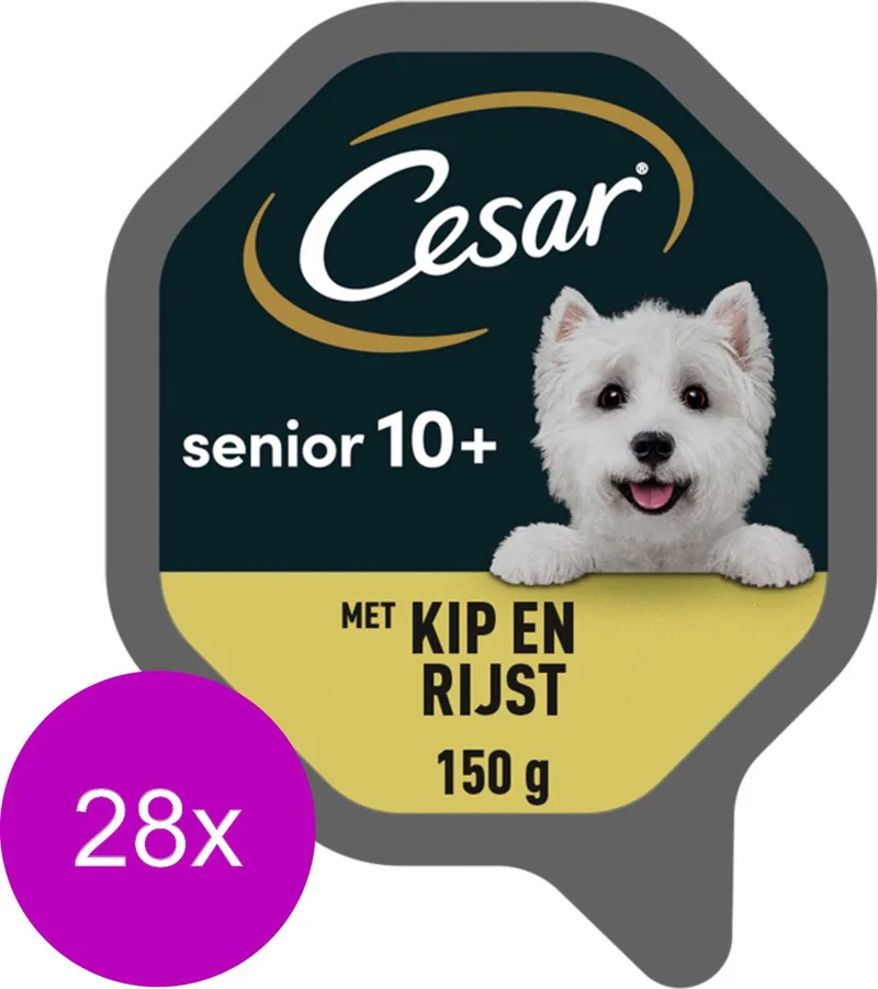 Alu Senior 150 g - Hondenvoer - 28 x Kip&Rijst by Cesar – product photo