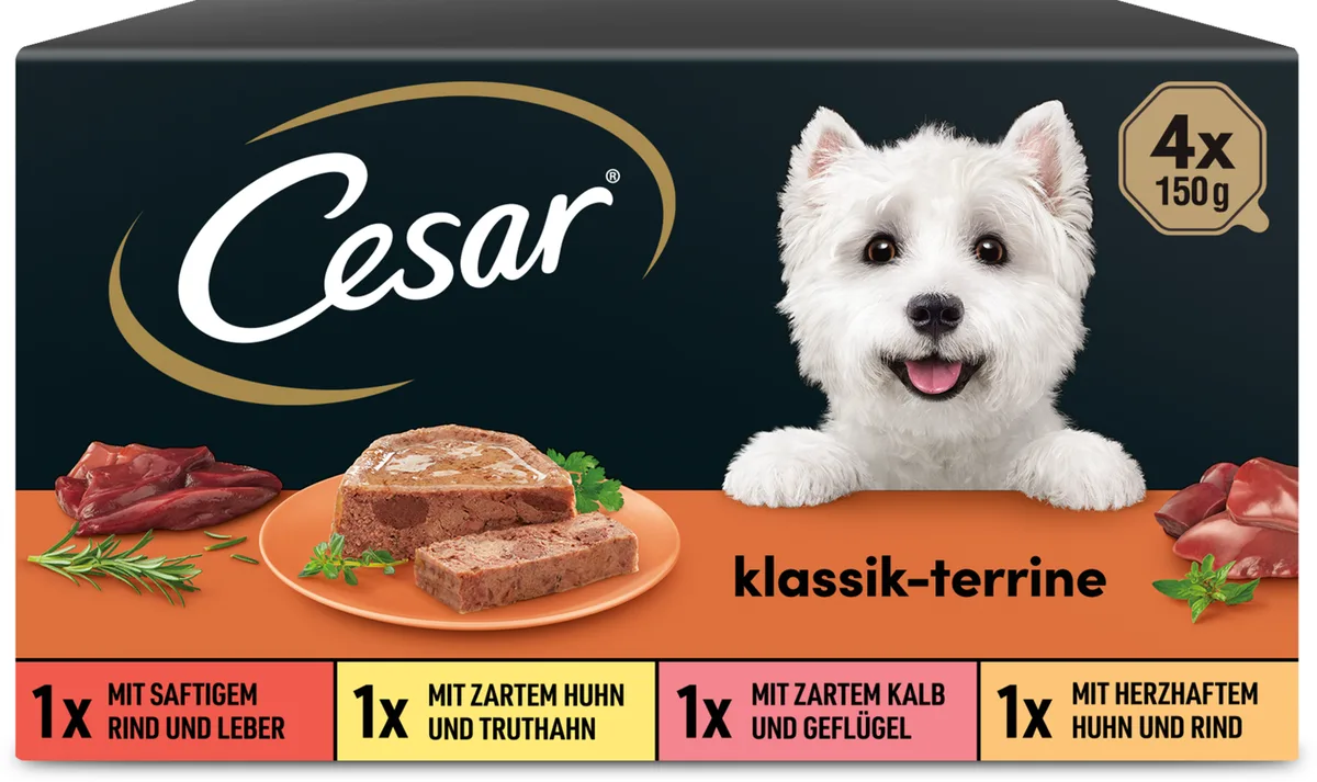 Cesar 4x150g Klassiker Selektion - 600 g von Cesar – Produktfoto