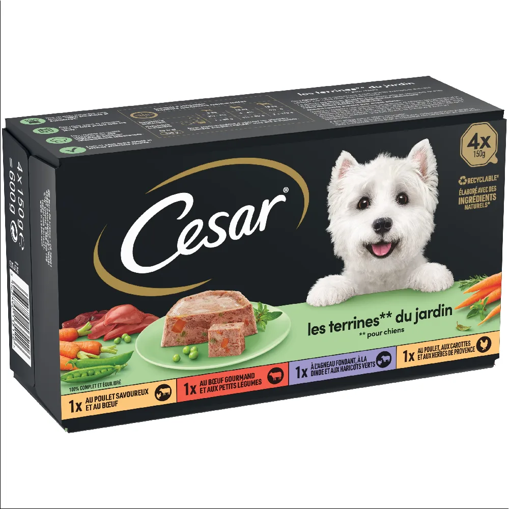 Classic Hondenvoer Gemengd pakket - 4 x 150 g fra Cesar – produktbillede