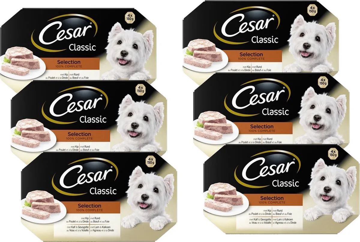 Classic Selection in Gelei - 6 x 600 gr - Voordeelverpakking by Cesar – product photo
