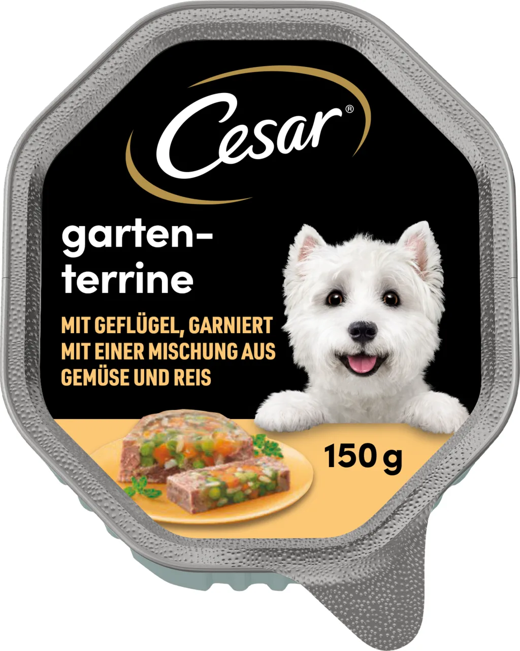 Gartenvielfalt mit Geflügel, Gemüse und Reis - 150 g von Cesar – Produktfoto