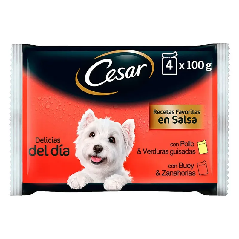 Honden Natvoer In Saus Multipack 13x4x100g by Cesar – product photo
