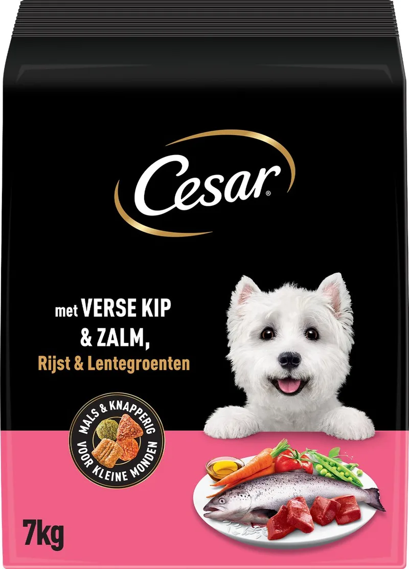 Hondenbrokken - Adult Droogvoer - Verse Kip & Zalm - 7kg de Cesar – photo produit