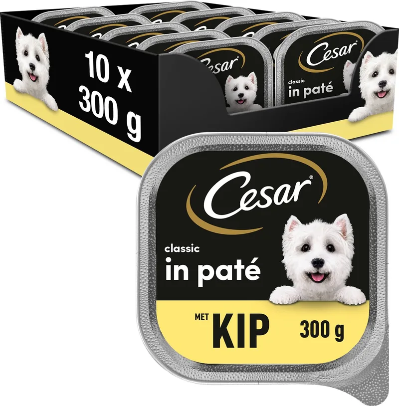 Hondenvoer Classic - Kip in Paté - Maaltijdkuipjes 10x300g fra Cesar – produktbillede
