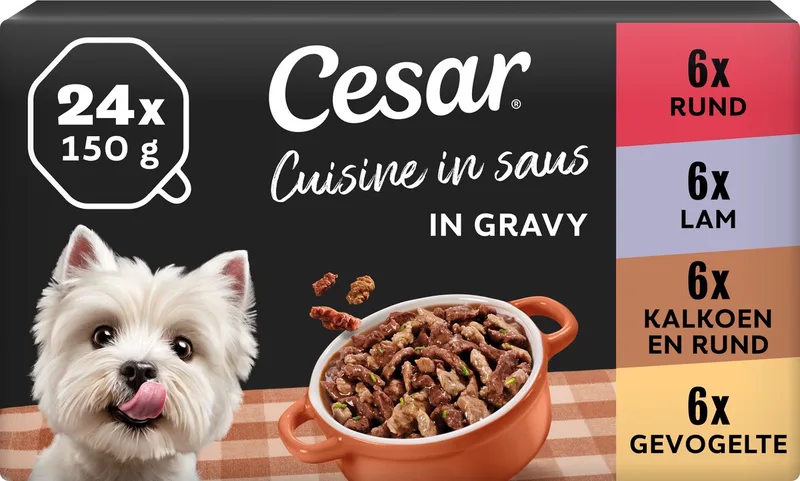 Hondenvoer - Cuisine Mix in Paté - Kuipjes - 24x150g by Cesar – product photo