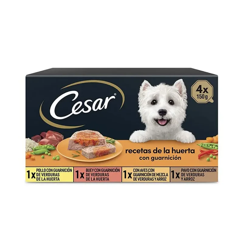 Multipack Huerta Våtfoder För Hundar 6x4x150g von Cesar – Produktfoto