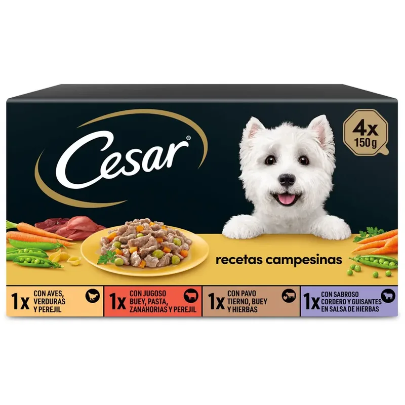 Multipack Landelijk Natvoer Voor Honden 6x4x150g by Cesar – product photo