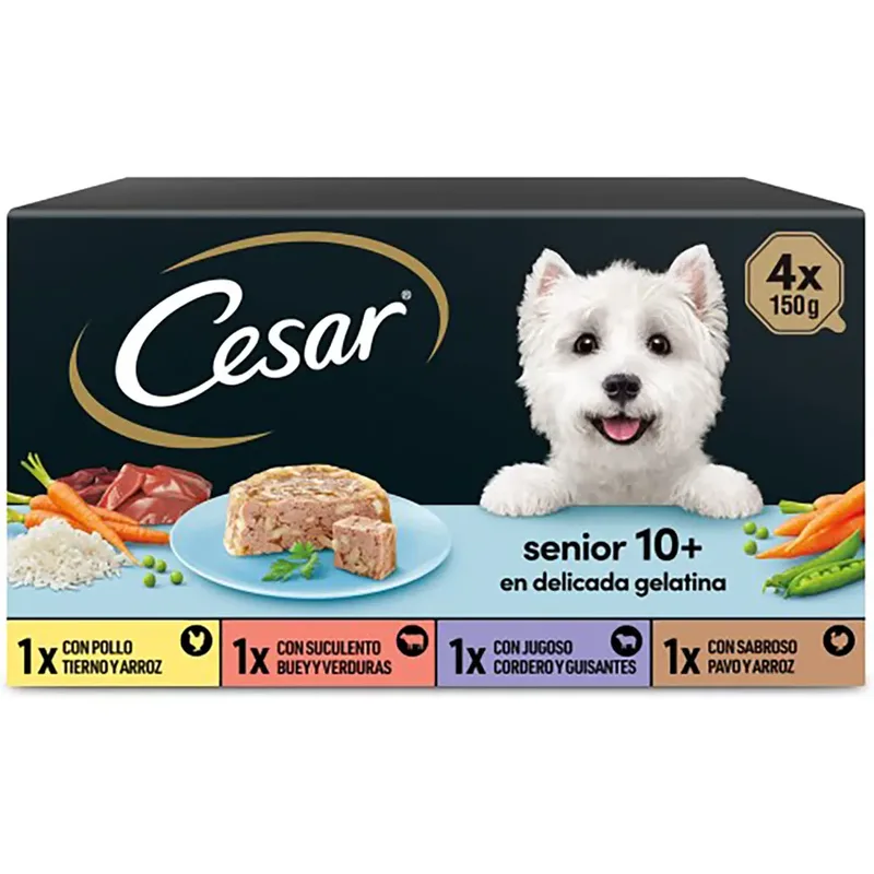 Multipack De Pâtée Pour Chien Senior 6x4x150g de Cesar – photo produit