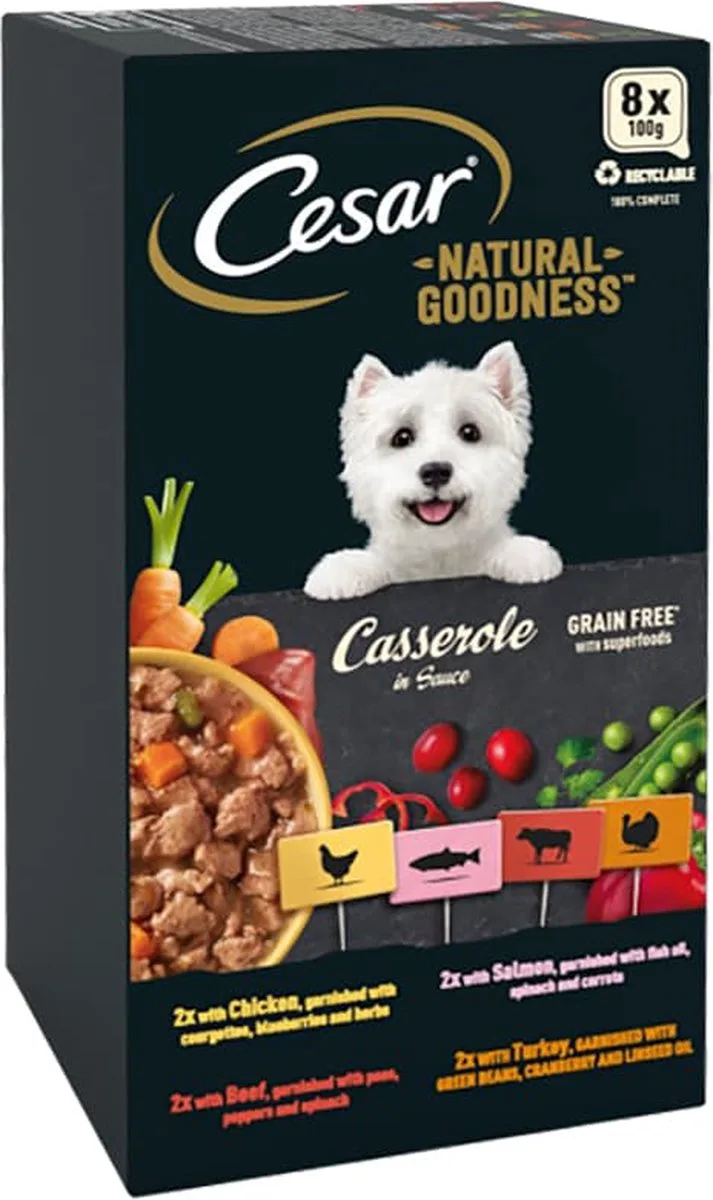 NATURAL GOODNESS Casserole in Sauce 4 varianten 8x 100g by Cesar – product photo