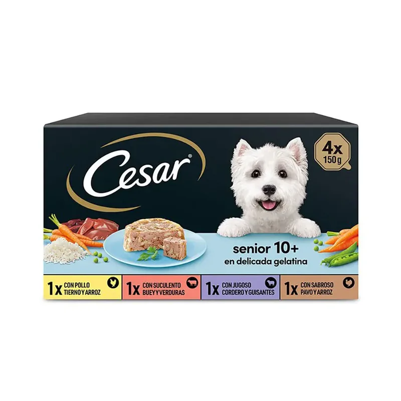 Senior Natvoer Voor Honden Multipack 13x4x100g by Cesar – product photo