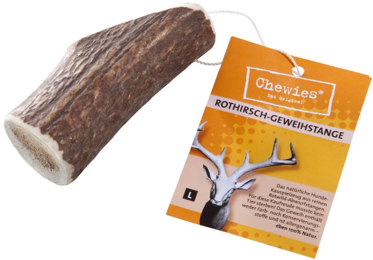 Edelherten Gewei Stang L - 3 x 160 gr - Voordeelverpakking von Chewies – Produktfoto