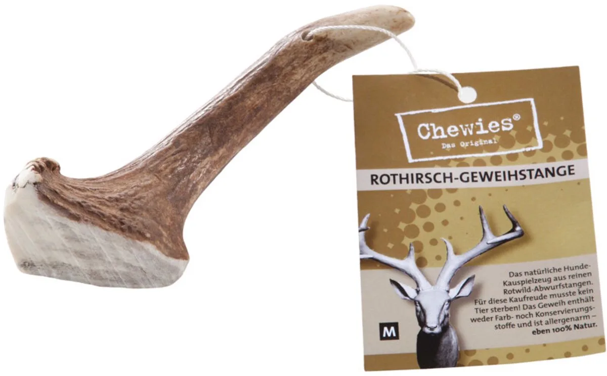 Edelherten Gewei Stang M - 4 x 120 gr - Voordeelverpakking de Chewies – photo produit