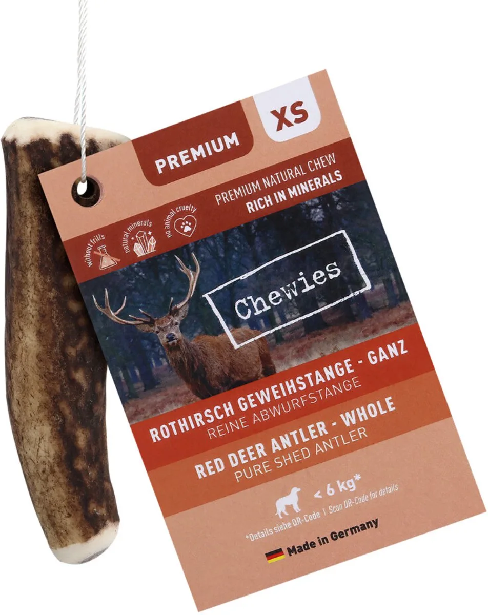 Edelherten Gewei Stang XS - 6 x 50 gr - Voordeelverpakking von Chewies – Produktfoto