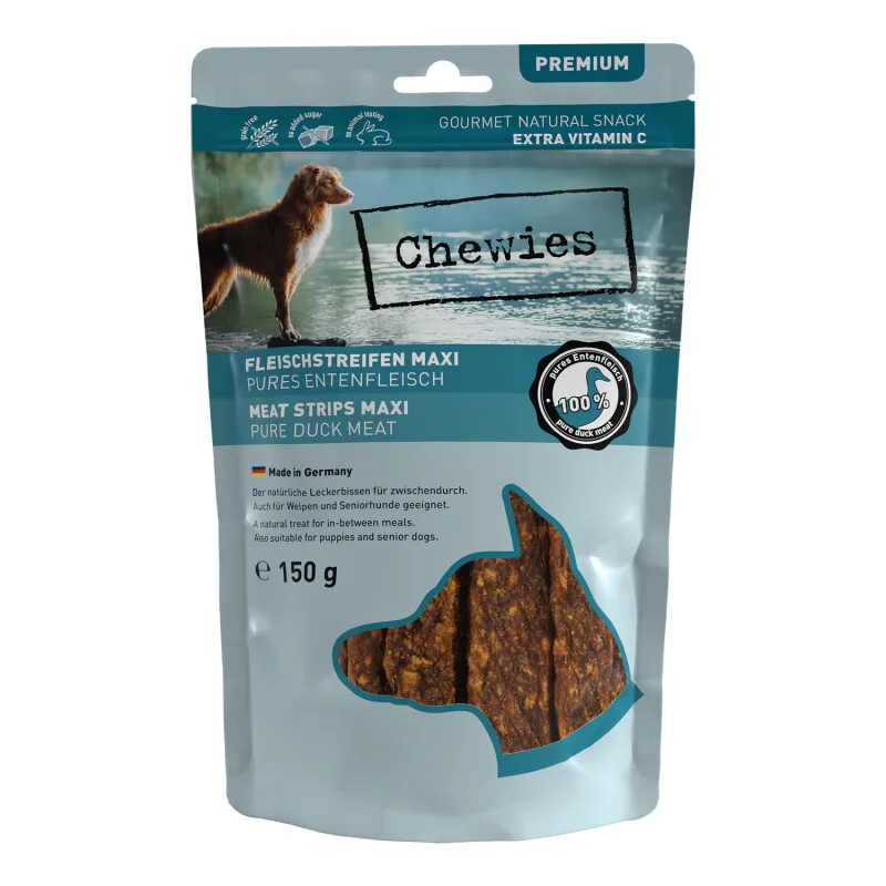 Fleischstreifen Maxi 8x150g Ente von Chewies in Regular – Produktfoto