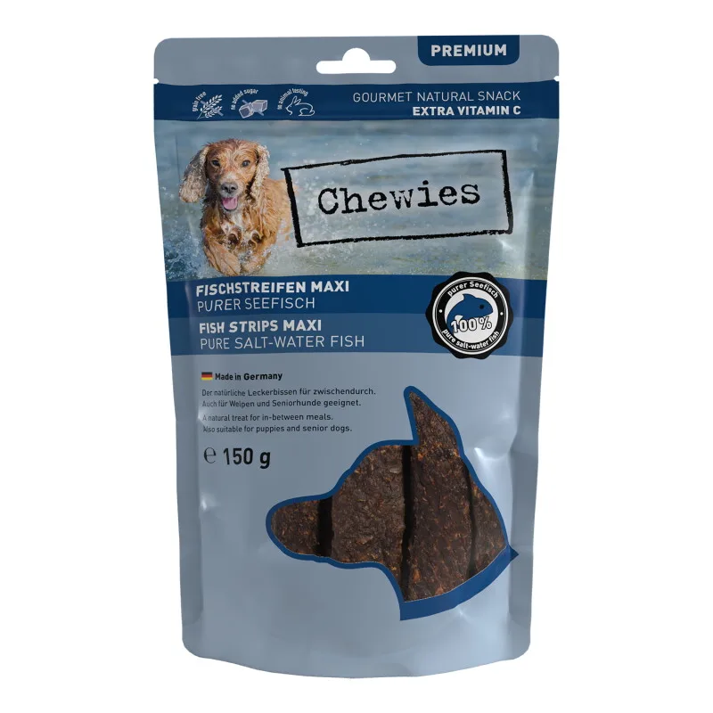 Fleischstreifen Maxi 8x150g Seefisch van Chewies in Regular – productfoto