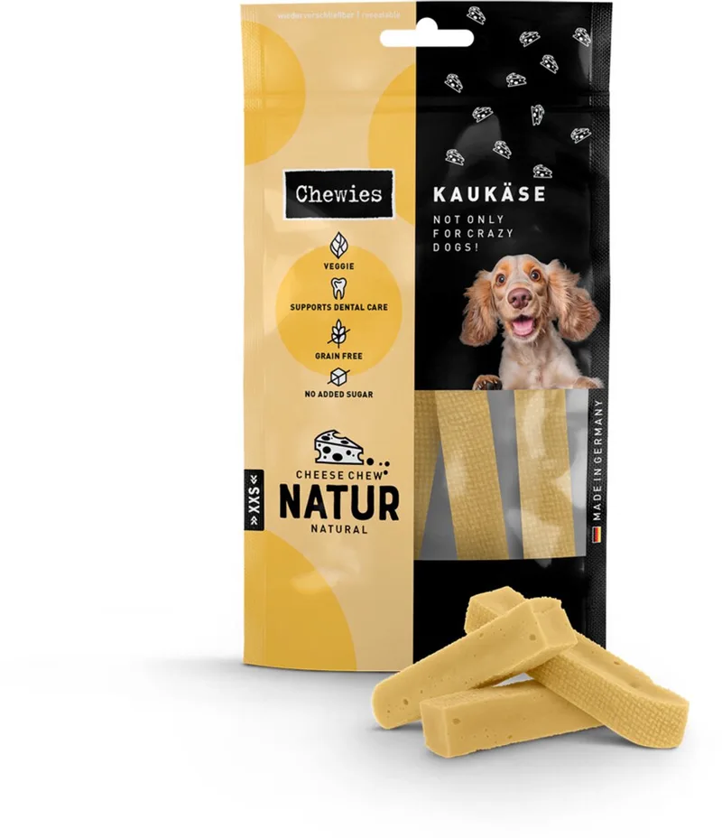 Kaas Sticks Hondensnack XXS - 6 x 75 gr - Voordeelverpakking von Chewies – Produktfoto