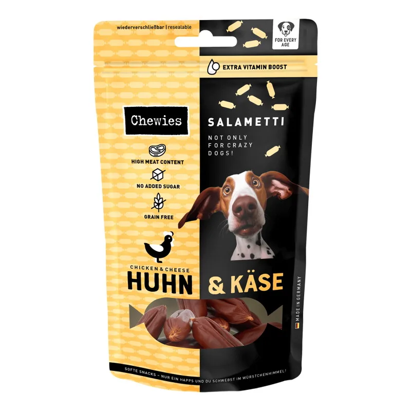 SALAMETTI 8x200g Huhn und Käse von Chewies in Regular – Produktfoto
