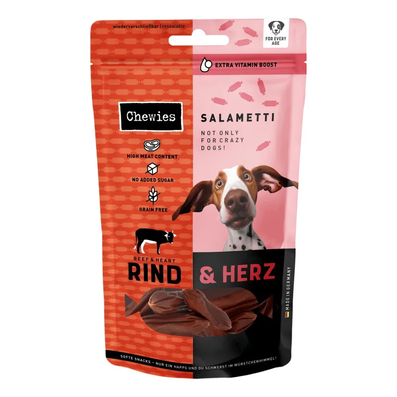 SALAMETTI 8x200g Rind und Herz von Chewies in Regular – Produktfoto