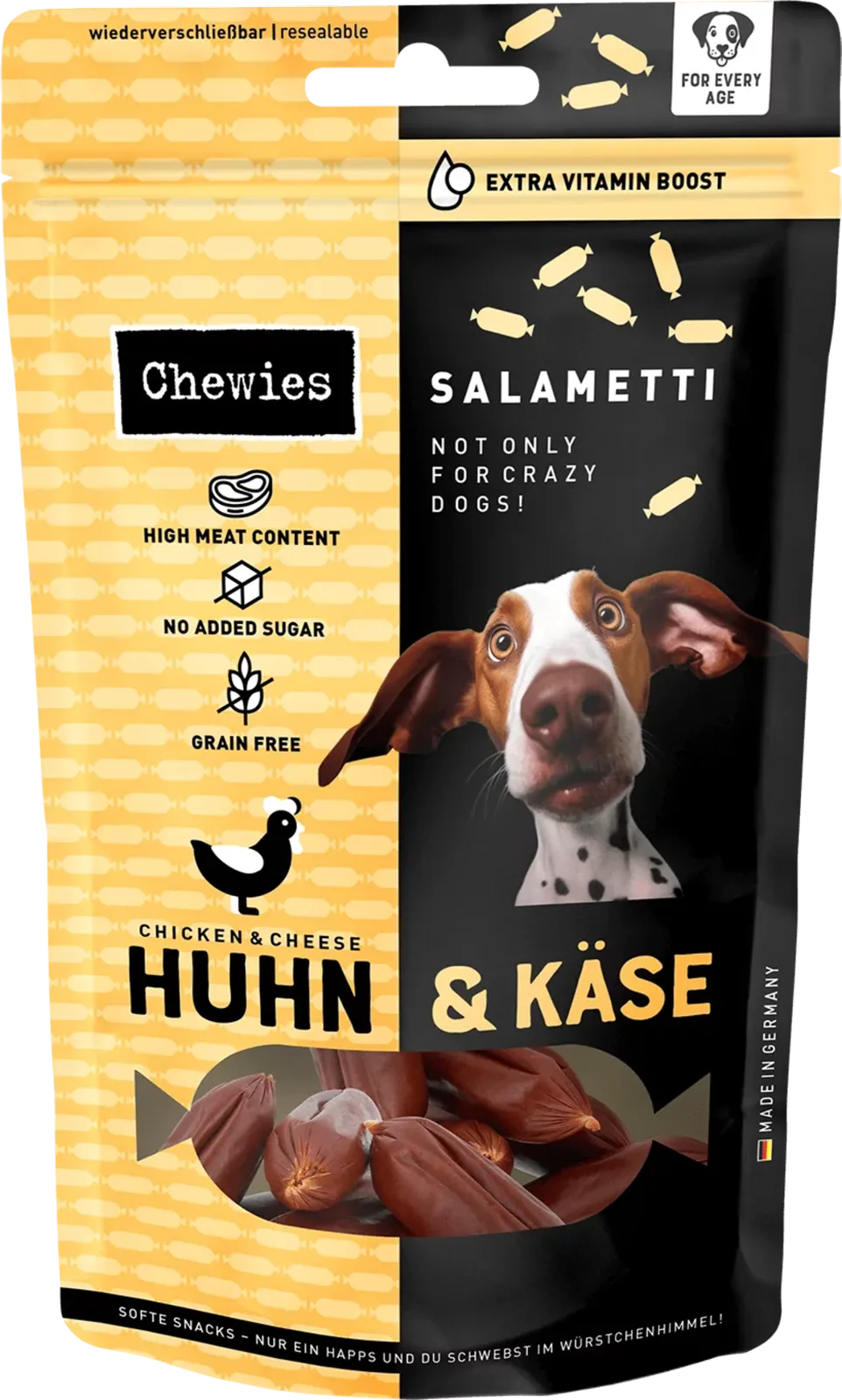 SALAMETTI Huhn & Käse - 60 g von Chewies – Produktfoto