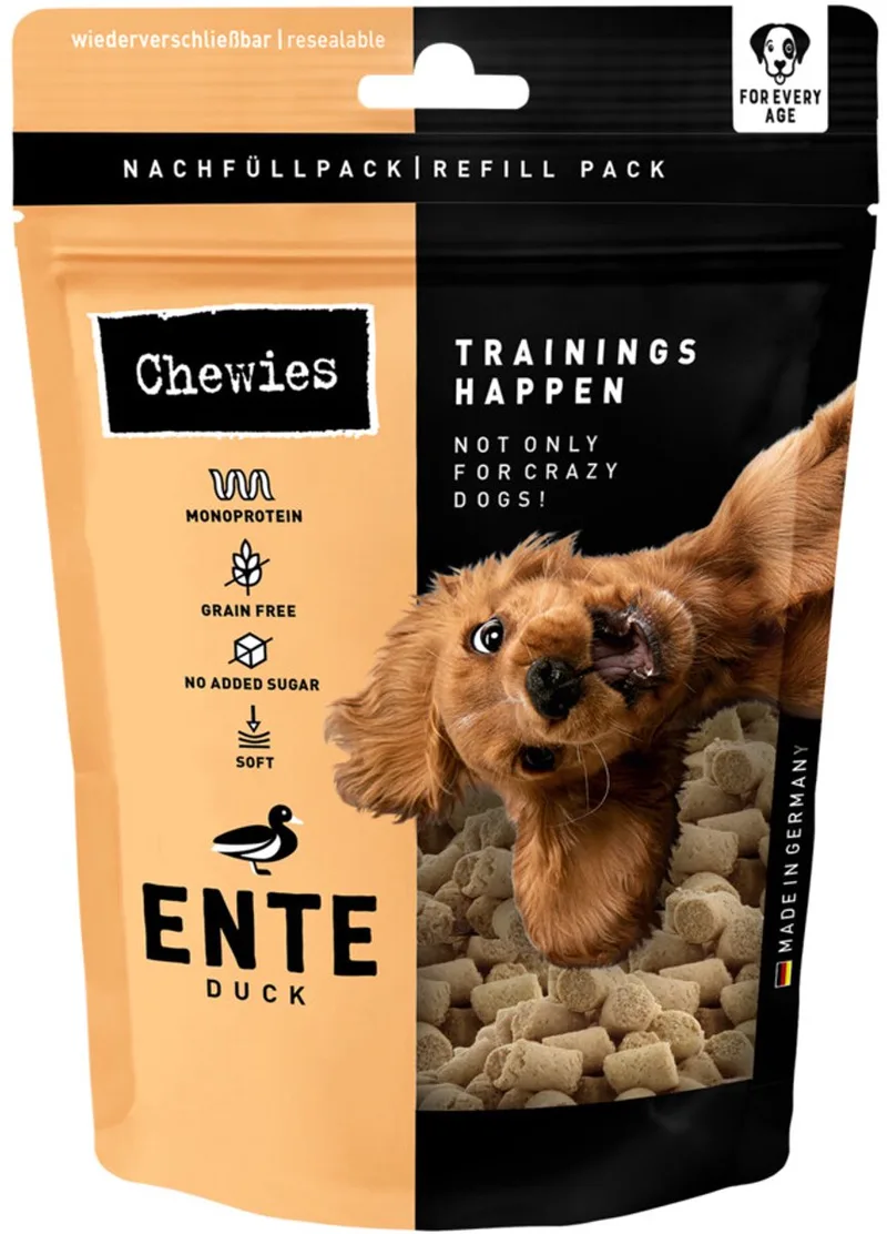 Trainingshapjes Hondensnacks Eend - 175 gr von Chewies – Produktfoto