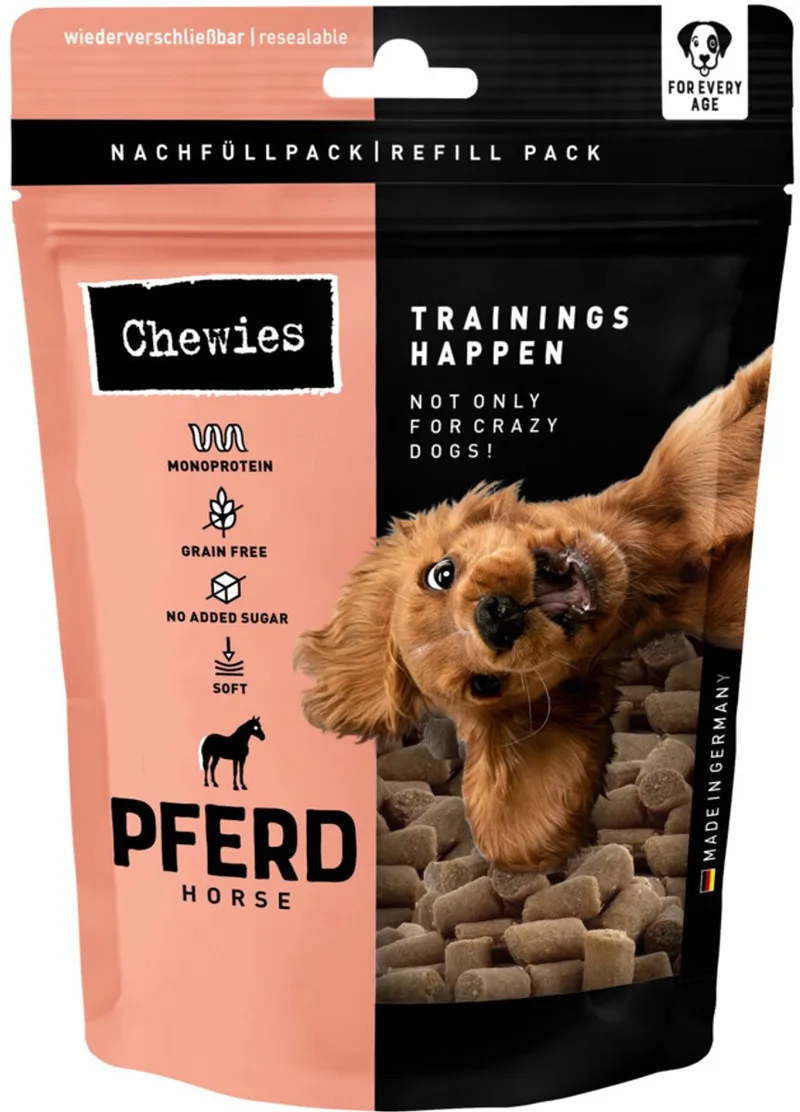 Trainingshapjes Hondensnacks Paard - 175 gr by Chewies – product photo