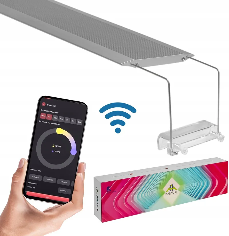 A II MAX 1201 LED Aquarium Verlichting met Bluetooth by Chihiros in Silver – product photo