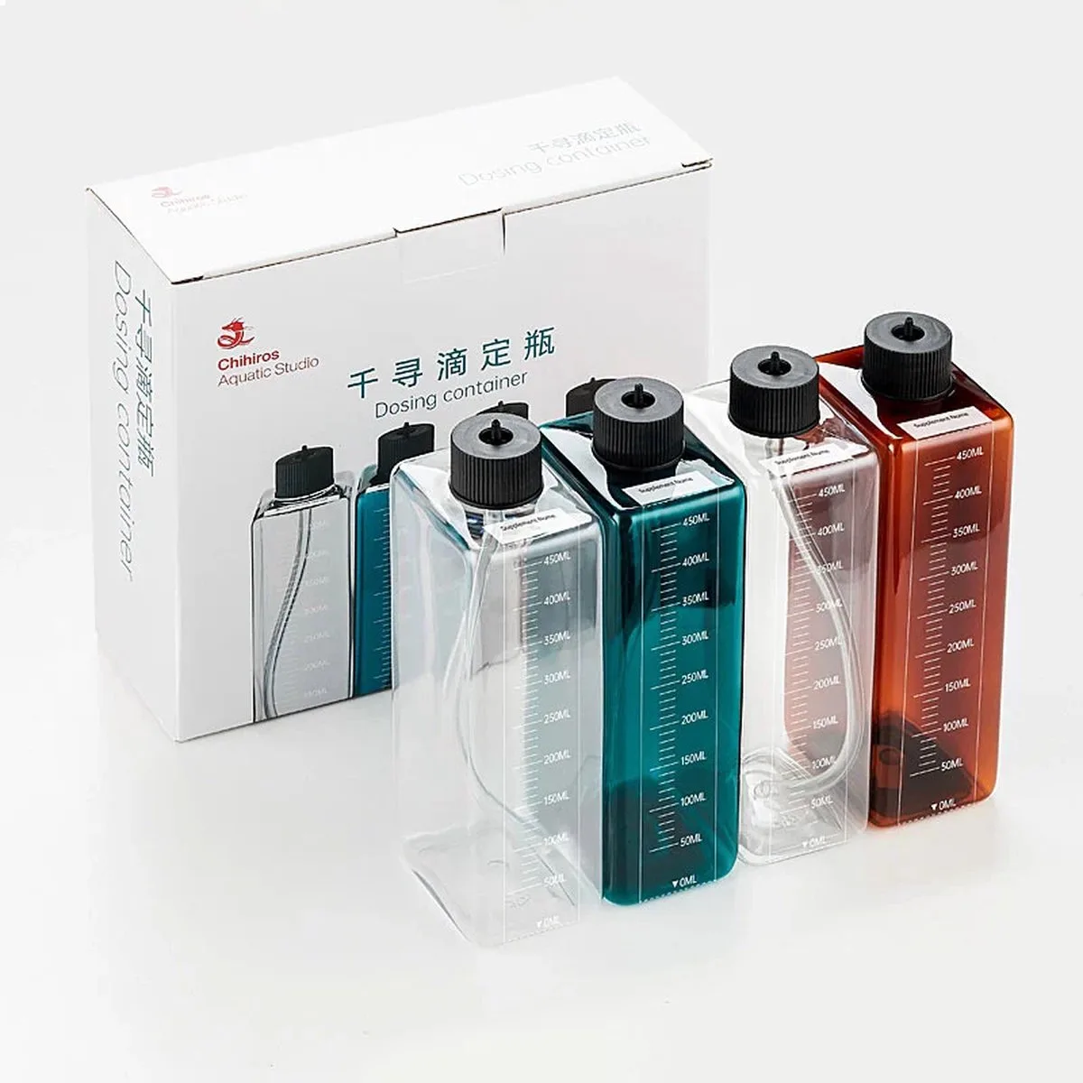 Doseerflessen 450ml - Set Doseerflessen 4 stuks de Chihiros en Color – photo produit