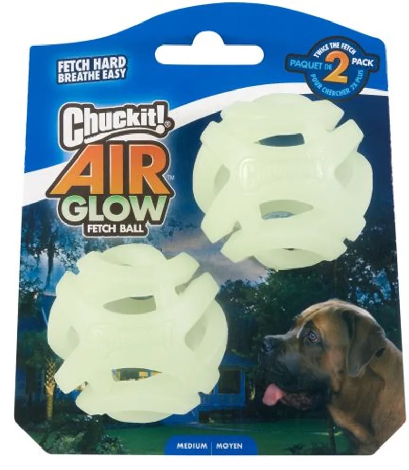 Air Glow Fetch Ball - Medium - Hondenspeelgoed - Hondenbal - Kauwspeelgoed de Chuckit! en Glow in the Dark – photo produit