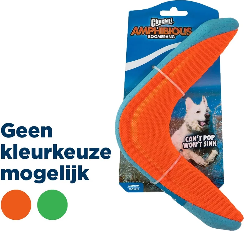 Amphibious - Hondenspeelgoed - Hondenspeeltje - Boomerang - Medium by Chuckit! in Assorti – product photo
