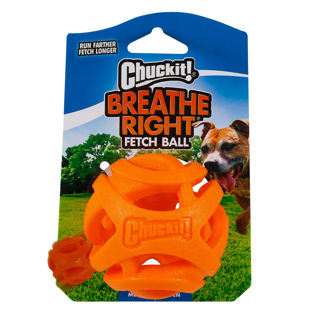 Breathe Right Fetch Ball Medium: Ø 6,5 cm Hond van Chuckit! – productfoto