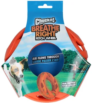 Breathe Right Fetch Wheel - Hondenspeelgoed - Hondenspeeltje - Frisbee - Kunststof - Ø18 cm von Chuckit! in Orange – Produktfoto 1 von 2