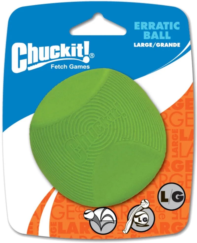 Erratic Ball - Hondenspeelgoed - Hondenbal - Stuiterend hondenspeeltje - Rubber - Large - Ø7 cm - 1 Stuks by Chuckit! in Green – product photo
