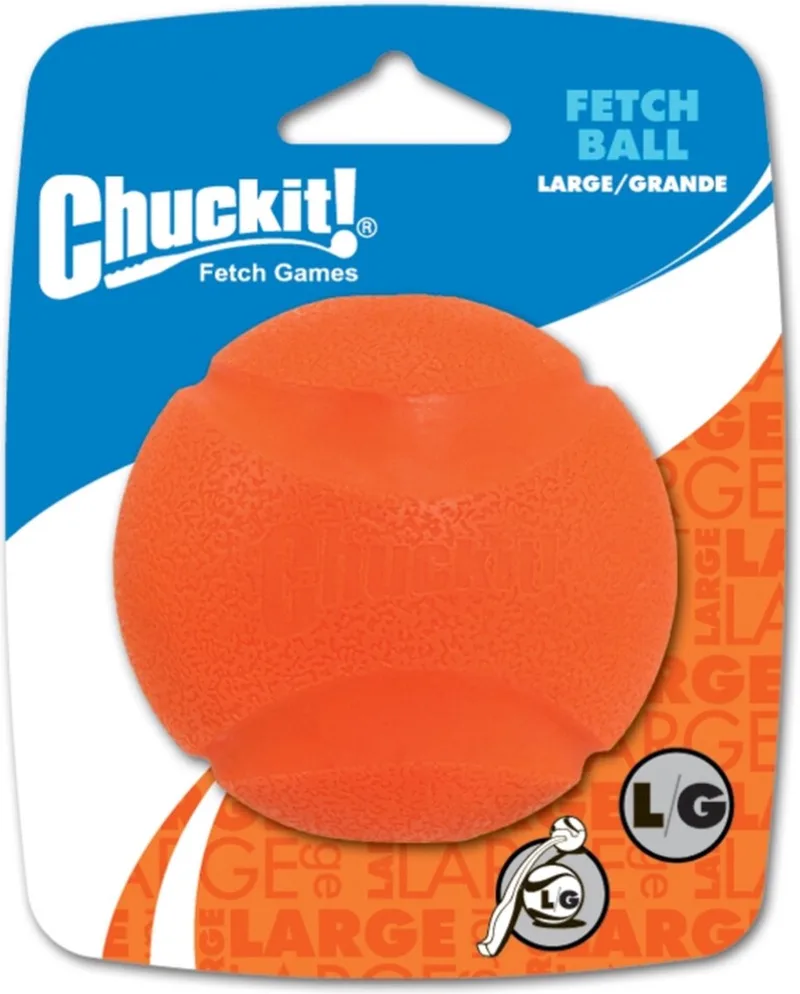 Fetch Ball - Hondenspeelgoed - Hondenbal - Natuurlijk Rubber - Large - Ø7 cm - 1 Stuks by Chuckit! in Orange – product photo
