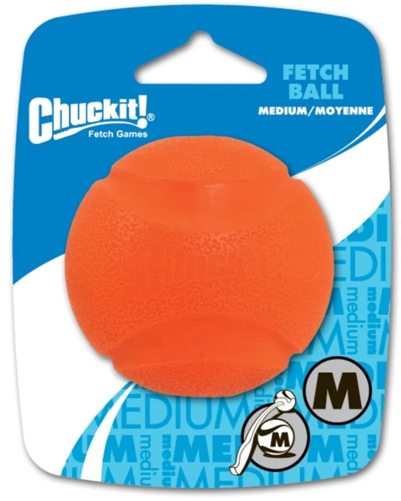 Fetch Ball - Hondenspeelgoed - Hondenbal - Natuurlijk Rubber - Medium - Ø6 cm - 1 Stuks de Chuckit! en Orange – photo produit