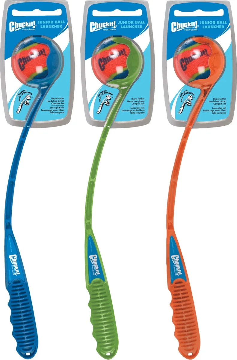 Junior Ball Launcher - 45 cm - Werpstok - Ballenwerper - Hondenspeelgoed - Kunststof de Chuckit! en Assorti – photo produit